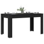 Mesa de Comedor Negra de Roble 140x74,5x76 cm de Madera de Ingeniería de , Mesas de cocina y de comedor - Ref: Foro24-862053,...