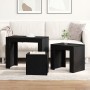 Mesas de café apilables de 3 piezas en madera de roble negro de , Mesas de centro - Ref: Foro24-862070, Precio: 69,32 €, Desc...
