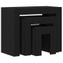 Mesas de café apilables de 3 piezas en madera de roble negro de , Mesas de centro - Ref: Foro24-862070, Precio: 69,32 €, Desc...