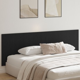 Cabecero de pared de roble negro 240x1.5x80 cm hecho de madera elaborada de , Cabeceros y pies de cama - Ref: Foro24-862085, ...