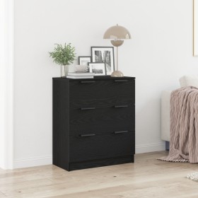 Aparador de roble negro de 60x30x70 cm de madera elaborada de , Aparadores - Ref: Foro24-862087, Precio: 74,79 €, Descuento: %