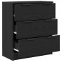Aparador de roble negro de 60x30x70 cm de madera elaborada de , Aparadores - Ref: Foro24-862087, Precio: 74,79 €, Descuento: %