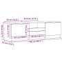 Gabinete para TV - Roble Negro - 140x35x40 cm - Hecho de Madera Ingieniería de , Muebles TV - Ref: Foro24-862088, Precio: 107...