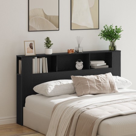 Cabecero de en roble negro - 180x18.5x102.5 cm de , Cabeceros y pies de cama - Ref: Foro24-862089, Precio: 100,54 €, Descuent...