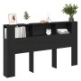 Cabecero de en roble negro - 180x18.5x102.5 cm de , Cabeceros y pies de cama - Ref: Foro24-862089, Precio: 100,54 €, Descuent...