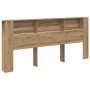 Cabecero Artisanal de Roble 220x18,5x104,5 cm de , Cabeceros y pies de cama - Ref: Foro24-862091, Precio: 101,31 €, Descuento: %