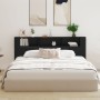 Cabecero Armario Negro Roble 220x18,5x104,5 cm de , Cabeceros y pies de cama - Ref: Foro24-862092, Precio: 107,16 €, Descuent...