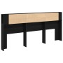 Cabecero Armario Negro Roble 220x18,5x104,5 cm de , Cabeceros y pies de cama - Ref: Foro24-862092, Precio: 107,16 €, Descuent...