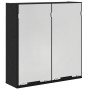 Gabinete Espejo de Baño - Roble Negro, 64x20x66.5 cm, Hecho de Madera Elaborada de , Tocadores de baño - Ref: Foro24-862096, ...