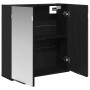Gabinete Espejo de Baño - Roble Negro, 64x20x66.5 cm, Hecho de Madera Elaborada de , Tocadores de baño - Ref: Foro24-862096, ...