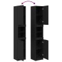 Gabinete de baño de roble negro - 32x34x188.5 cm de , Tocadores de baño - Ref: Foro24-862097, Precio: 105,17 €, Descuento: %