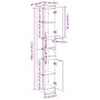 Gabinete de baño de roble negro - 32x34x188.5 cm de , Tocadores de baño - Ref: Foro24-862097, Precio: 105,17 €, Descuento: %