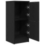 Aparador Negro de Roble - 30x30x70 cm, Hecho de Madera Elaborada de , Aparadores - Ref: Foro24-862098, Precio: 43,57 €, Descu...
