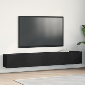 Armarios para TV 2 unidades Negro Roble 100x30x30 cm Madera de , Muebles TV - Ref: Foro24-862106, Precio: 95,95 €, Descuento: %
