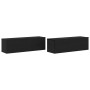 Armarios para TV 2 unidades Negro Roble 100x30x30 cm Madera de , Muebles TV - Ref: Foro24-862106, Precio: 95,95 €, Descuento: %
