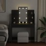 Mesa de tocador con luces LED Negro Roble 96x40x142 cm de , Tocadores para dormitorios - Ref: Foro24-862109, Precio: 139,65 €...