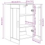 Armario de pared de roble negro  - 69.5x34x90 cm | Foro24.es | Tu tienda online para hogar, jardín y más Foro24.es