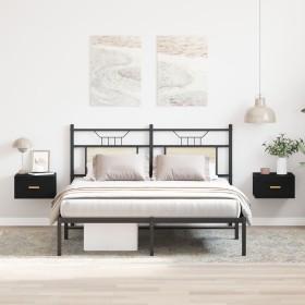 Armario de Noche Montado en la Pared Roble Negro de , Mesitas de noche - Ref: Foro24-862112, Precio: 65,24 €, Descuento: -5%%
