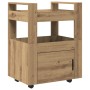 Carro de Cocina Roble Artisan 60x45x80 cm Madera Elaborada de , Carros de cocina y comedor - Ref: Foro24-862121, Precio: 85,3...