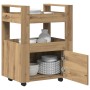 Carro de Cocina Roble Artisan 60x45x80 cm Madera Elaborada de , Carros de cocina y comedor - Ref: Foro24-862121, Precio: 85,3...