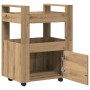 Carro de Cocina Roble Artisan 60x45x80 cm Madera Elaborada de , Carros de cocina y comedor - Ref: Foro24-862121, Precio: 85,3...