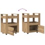 Carro de Cocina Roble Artisan 60x45x80 cm Madera Elaborada de , Carros de cocina y comedor - Ref: Foro24-862121, Precio: 85,3...