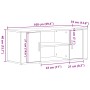 Cabinet de TV Negro Roble 100x35x40 cm Madera Fabricada de , Muebles TV - Ref: Foro24-862125, Precio: 78,26 €, Descuento: -5%%