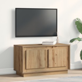 mueble para TV de Roble Artesanal 80x35x45 cm de Madera Elaborada de , Muebles TV - Ref: Foro24-862129, Precio: 66,26 €, Desc...