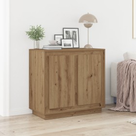 Aparador Artesano Roble 80x34x75 cm Madera Ingenierizada de , Aparadores - Ref: Foro24-862132, Precio: 90,10 €, Descuento: %