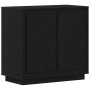 Sideboard Negro Roble 80x34x75 cm Madera elaborada de , Aparadores - Ref: Foro24-862133, Precio: 95,12 €, Descuento: %