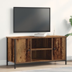 Cabinet de TV Madera Vieja 100x40x50 cm Madera Ingenierada y Acero de , Muebles TV - Ref: Foro24-862139, Precio: 80,01 €, Des...