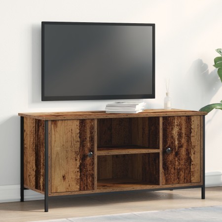 Cabinet de TV Madera Vieja 100x40x50 cm Madera Ingenierada y Acero de , Muebles TV - Ref: Foro24-862139, Precio: 80,01 €, Des...
