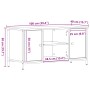 Cabinet de TV Madera Vieja 100x40x50 cm Madera Ingenierada y Acero de , Muebles TV - Ref: Foro24-862139, Precio: 80,01 €, Des...
