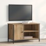Cabinet de TV de roble artesanal 80x40x50 cm de madera procesada y acero de , Muebles TV - Ref: Foro24-862143, Precio: 63,15 ...