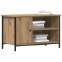 Cabinet de TV de roble artesanal 80x40x50 cm de madera procesada y acero de , Muebles TV - Ref: Foro24-862143, Precio: 63,15 ...