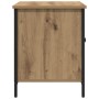 Cabinet de TV de roble artesanal 80x40x50 cm de madera procesada y acero de , Muebles TV - Ref: Foro24-862143, Precio: 63,15 ...