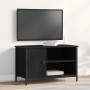 Aparador de TV Negro Roble 80x40x50 cm Madera Ingeniada y Acero de , Muebles TV - Ref: Foro24-862144, Precio: 64,87 €, Descue...
