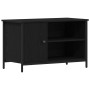 Aparador de TV Negro Roble 80x40x50 cm Madera Ingeniada y Acero de , Muebles TV - Ref: Foro24-862144, Precio: 64,87 €, Descue...