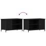 Aparador de TV Negro Roble 80x40x50 cm Madera Ingeniada y Acero de , Muebles TV - Ref: Foro24-862144, Precio: 64,87 €, Descue...