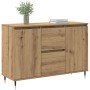 Sideboard con puertas y cajones de roble artesanal 101,5x35x70 cm de , Aparadores - Ref: Foro24-862146, Precio: 116,00 €, Des...