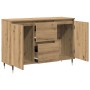 Sideboard con puertas y cajones de roble artesanal 101,5x35x70 cm de , Aparadores - Ref: Foro24-862146, Precio: 116,00 €, Des...