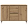 Sideboard con puertas y cajones de roble artesanal 101,5x35x70 cm de , Aparadores - Ref: Foro24-862146, Precio: 116,00 €, Des...