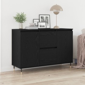 Sideboard con Puertas y Cajones Negro Roble 101,5x35x70 cm de , Aparadores - Ref: Foro24-862147, Precio: 123,02 €, Descuento:...
