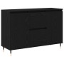 Sideboard con Puertas y Cajones Negro Roble 101,5x35x70 cm de , Aparadores - Ref: Foro24-862147, Precio: 123,02 €, Descuento:...