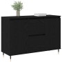 Sideboard con Puertas y Cajones Negro Roble 101,5x35x70 cm de , Aparadores - Ref: Foro24-862147, Precio: 123,02 €, Descuento:...