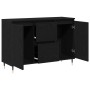 Sideboard con Puertas y Cajones Negro Roble 101,5x35x70 cm de , Aparadores - Ref: Foro24-862147, Precio: 123,02 €, Descuento:...