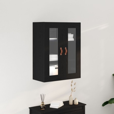 Gabinete Montado en la Pared con Puertas de Vidrio Roble Negro 69,5x34x90 cm | Foro24.es | Tu tienda online para hogar, jardín y más Foro24.es