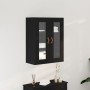 Gabinete Montado en la Pared con Puertas de Vidrio Roble Negro 69,5x34x90 cm | Foro24.es | Tu tienda online para hogar, jardín y más Foro24.es