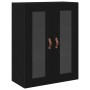 Gabinete Montado en la Pared con Puertas de Vidrio Roble Negro 69,5x34x90 cm | Foro24.es | Tu tienda online para hogar, jardín y más Foro24.es