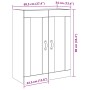 Gabinete Montado en la Pared con Puertas de Vidrio Roble Negro 69,5x34x90 cm | Foro24.es | Tu tienda online para hogar, jardín y más Foro24.es